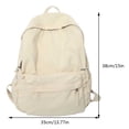 thumbnail image 4 of Mochila de lona Cómoda Bolsa de viaje para estudiante de hombro sólido (Blanco) DQrwqpou Para Estrenar, 4 of 4