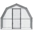 thumbnail image 2 of vidaXL Cage à Poules avec Toit et Porte Acier Galvanisé Argenté, 2 of 5