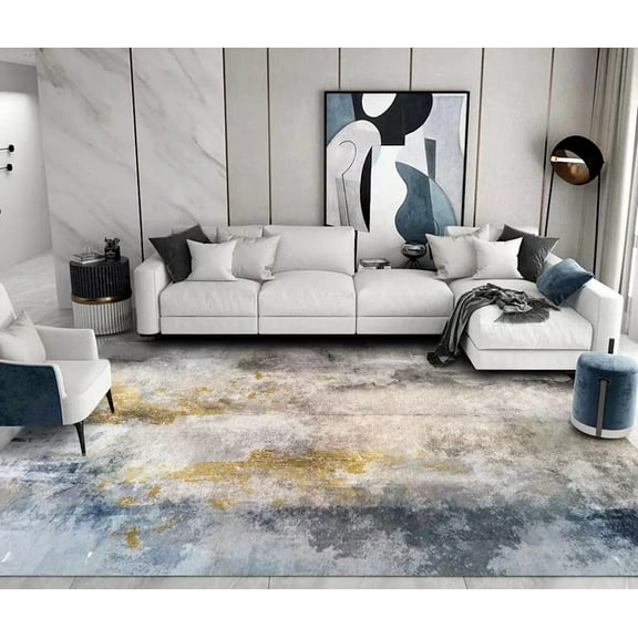 Light Luxury Abstract s Living Room Nordic Home Decoration Large Area Rug Bedroom Carpet Aesthetics Bed Tail Floor Mat