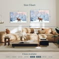 thumbnail image 4 of Elephant Stock Snowy Deer Wall Art - Horizontal Canvas Wall Art - Living Room Wall Decor - Animal Canvas - Blue And Orange Decor - 39" x 26", 4 of 8