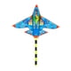 thumbnail image 2 of Kite Avión Forma Portátil Individual Línea Al Aire Libre Cometas Volando Niños Adultos Juguete Vidrio Acero Acero Poliéster Tela Mosca Juguetes Azul 1.4x2m Kearding FN009788-05, 2 of 7
