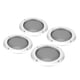 thumbnail image 2 of Rejilla protectora decorativa para altavoz de Audio, 4 Uds., 2 pulgadas, rejilla de malla para altavoz de Audio (plateada), 2 of 8
