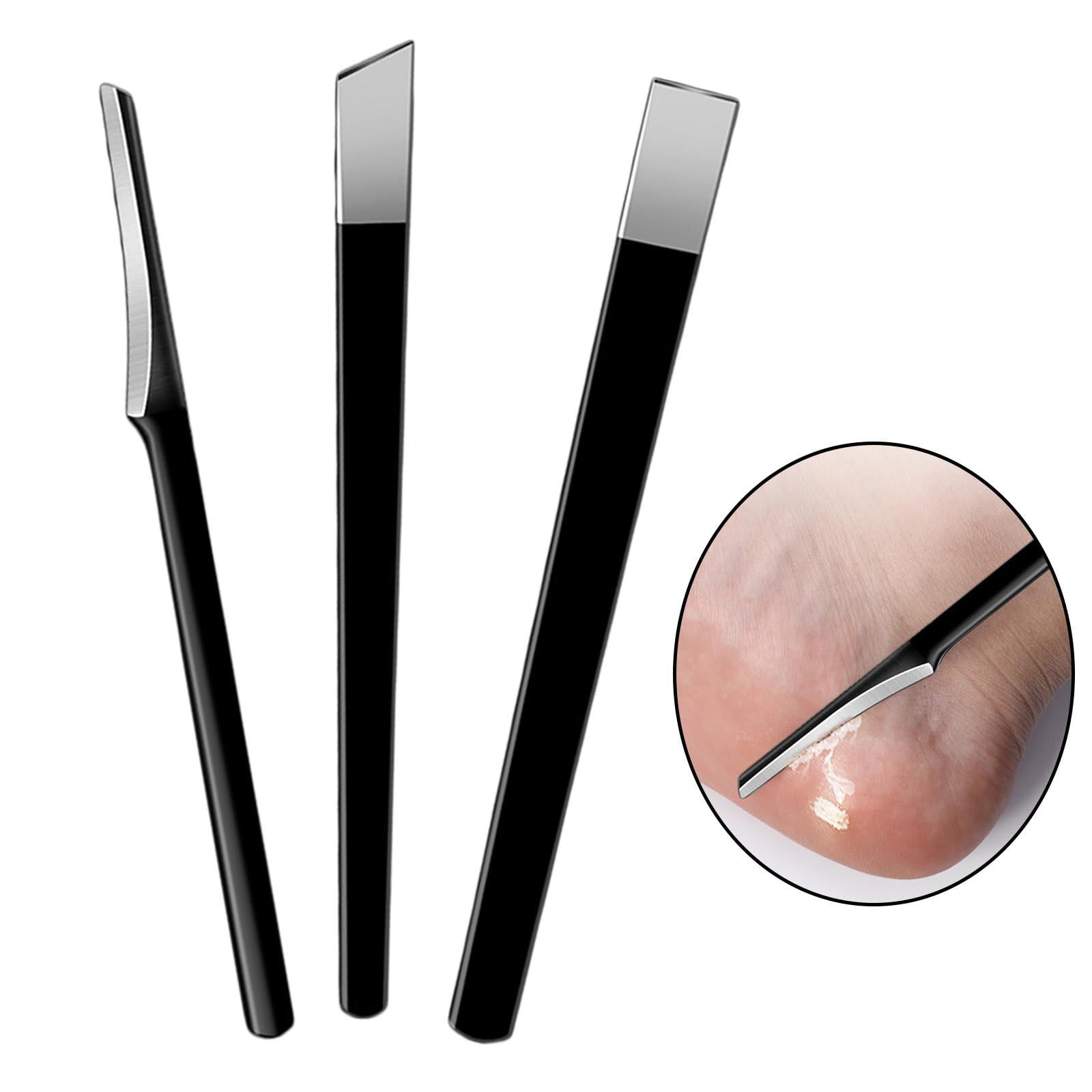 BELOVING Râpe de Pédicure Grattoir Outils de Pédicure Noir 3 Pcs