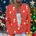 thumbnail image 2 of Women's Button Up Christmas Sweater Cardigans, Trendy Casual Plus Size Long Sleeve Graphic Holiday Outerwear, 2 of 4
