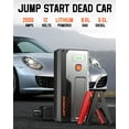 thumbnail image 4 of 2000A Portable 12V Car Battery Jump Starter with LED Light And USB Quick Charge for 8L Gas And 6.5L Diesel Engines, 4 of 6