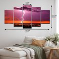 thumbnail image 4 of Designart "Thunderstorms Unleashed III" Lightning Metal Wall Décor Set, 4 of 5