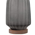 thumbnail image 4 of Benzara BM241132 Table Lamp with Frosted Glass Body & Fabric Shade, Gray, 4 of 5