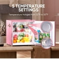 thumbnail image 2 of Upstreman 1.7 Cu.Ft. Retro Compact Refrigerator with Side Bottle Opener, Single Door Mini Fridge for Kitchen Office Apartment Dorm, Pink FR17 PRO, 2 of 12