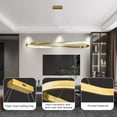 thumbnail image 2 of 39-inch Modern Gold Ring LED Pendant Light, Dimmable Hanging Chandelier with Remote for Kitchen Island, Dining Room, Bedroom, Adjustable Height to 78 inches, 2 of 4