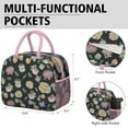 thumbnail image 6 of Lunch Bag Lunch Box for Women Reusable Insulated Lunch Cooler Bags,Large Capacity for Work Travel Picnic,Water-Resistant Pioneer Colorful Floral Lunch Tote Bag Gifts for Woman Mom Pink, 6 of 6