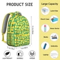 thumbnail image 2 of Cute Lemon Students Backpack Yellow Fruit School Bag with Summer Retro Floral Pattern, Lightweight and Adjustable Strap, 2 of 6