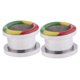thumbnail image 2 of 2 Piezas de Acero Inoxidable para Túneles de Oído, Tapones para Camillas, Joyería para El Cuerpo Del Oído - 18 mm Sunnimix Ear Tunnel Plug, 2 of 7