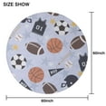 thumbnail image 6 of Baseball Football Pattern Round Tablecloth 60"x60",Wrinkle Wipeable Table Cloth for Kitchen Dining Room Picnic Patio Party, 6 of 6
