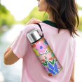thumbnail image 6 of 20 Oz Pioneer Flower Coffee Tumbler Double Wall Insulated Stainless Steel Water Bottle | Metal Reusable Thermoses Flask with Cup Cap | Leak & Sweat Proof with Anti-Dust Lid, 6 of 7
