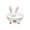 🔥 White_New#440, variant on Easter Bunny Tin Candy Bowl | Metal Decorative Storage Container Yellow White 23x15cm | Holiday Gift Basket Festive Centerpiece Durable Reusable Party Home Decor