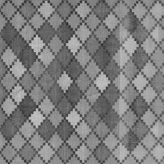 Ahgly Company Indoor Square Abstract Gray Contemporary Area Rugs, 4' Square