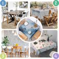 thumbnail image 4 of Blue Gold Marble Pattern Square Tablecloth,Waterproof Square Table Cover,Wipeable Spillproof Washable Table Cover for Home Kitchen Party Decor 42"X42"(107x107cm), 4 of 6
