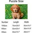 thumbnail image 3 of Dreamtimes 500 PCS Jigsaw Puzzles, Artwork Gift for Adults Teens Spaniel Puppy with Flowers Wooden Puzzle Games, 20.5" x 14.9" 500 Pieces, 3 of 6