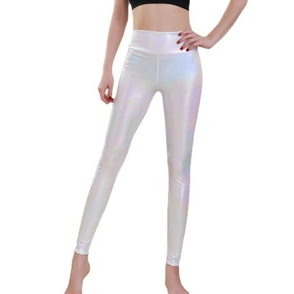 YM YOUMU Women Faux Leather Leggings Skinny Stretchy Pencil Pants Trousers