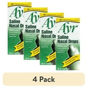 (4 pack) Ayr Saline Nasal Drops , 1.69 Oz