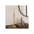 thumbnail image 2 of Decorative Taper Candle Holder for House Decor - Elegant Hammered Cadlestick Holder for Bookshelf or Table Centerpieces - Perfect Candle Stand for Holiday Decor or Special Occasions - 15", Gold, 2 of 11