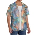 thumbnail image 2 of Sikiie Pastel Abstract Fluid Art Men's Cuban Shirt, Hawaiian Shirts, Business Casual Button Down Shirts, Short Sleeve Shirt-3X-Large, 2 of 5