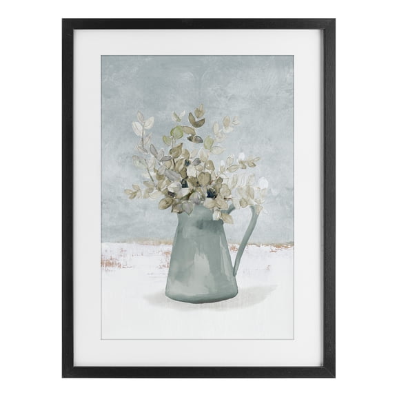 Stupell Industries Scandinavian Blue Botanical Arrangement Black Framed Print Under Glass, 14 x 20, by Lanie Loreth