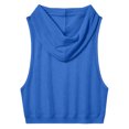 thumbnail image 3 of Uootdi Active Tops for Women Mesh Hoodie Sleeveless Vests Soft Comfy Relaxed Fit Workout Gym Fashion Blouses Gift, 3 of 8