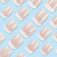 thumbnail image 3 of Set de uñas postizas press on juggssa de 24 piezas, French Ombre acrílicas, 3 of 7