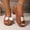 Brown, variant on Fnooota Women's Block Heels Sandals, Ankle Strap Open Toe Party Summer Chunky Sandals Brown Size 7