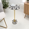 thumbnail image 5 of JONATHAN Y Black, White and Gold Metal and Resin End Table, 23.5" Art Deco Glam Round Star Patterned Accent Table for Living Room or Bedroom END1003C, 5 of 8