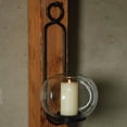 thumbnail image 2 of Benjara BM209798 Metal Frame Wall Sconce with Round Glass Hurricane, Black & Clear, 2 of 5