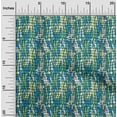 thumbnail image 1 of oneOone Cotton Silk Teal Blue Fabric Crocodile Animal Skin Quilting Supplies Print Sewing Fabric By The Yard 42 Inch Wide, 1 of 4