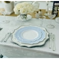 thumbnail image 4 of " OCCASIONS " 640 Piece set (80 Guests)-Heavyweight Wedding Party Disposable Plastic Plate Set - 80 x 10.5'' + 80 x 8''+Silverware+Cups+Napkins (Imperial in White/Baby Blue & Silver), 4 of 8