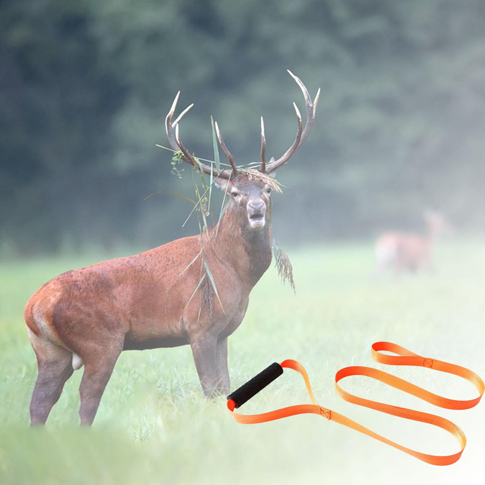 Harnais De Transport De Gibier Multifonction Orange 150cm - Pour Chasse, Ferme, Débardage