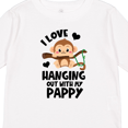 thumbnail image 4 of Inktastic Monkey I Love Hanging out with My Pappy Boys or Girls Long Sleeve Toddler T-Shirt, 4 of 5