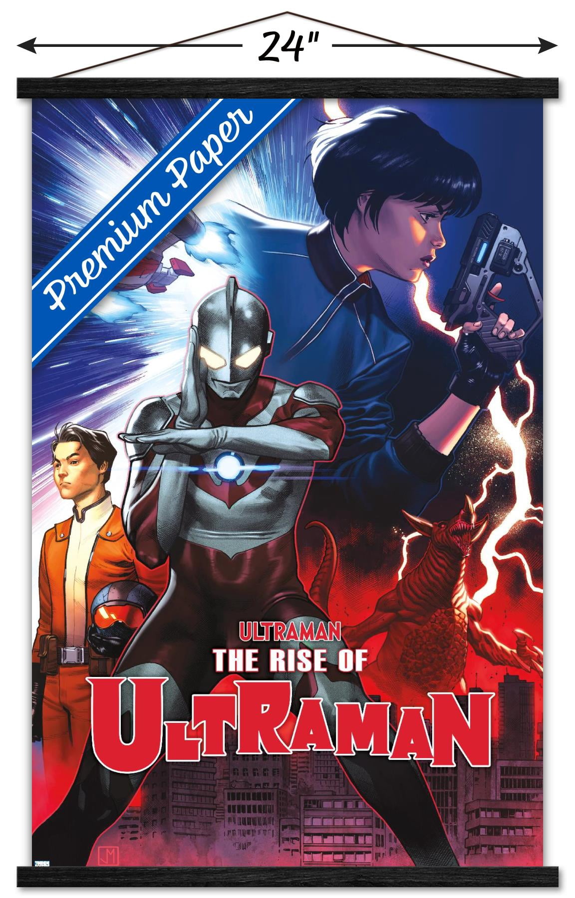 The Rise of Ultraman - Cover #2 by Jorge Molina Wall Poster with Magnetic Frame, 22.375" x 34"