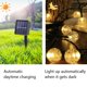 thumbnail image 4 of Guirnaldas de luces solares, 50 luces decorativas LED de bola de cristal para exteriores de 23 pies para jardín, patio, Navidad, 4 of 5
