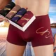 thumbnail image 2 of Lote de 4 calzoncillos tipo bóxer para hombre, ropa interior masculina de seda helada, suave, sexy, transpirable y cómoda, 2 of 5