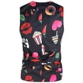 thumbnail image 5 of Puffer vest Mens Valentine Day Love Printing Dinner Date Suit Vest Vest Top, 5 of 9