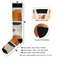 thumbnail image 3 of FORMRS Womens Knee High Socks Casual Long Thick Travel Daily Wear, 1 Pair, White Abstract Shapes, 3 of 6