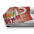 thumbnail image 3 of 15th Birthday Soft Flannel Fleece Throw Blanket, Happy Fifteenth Birthday Concept with Greetings Rays Colorful Retro Style, Cozy Plush for Indoor and Outdoor Use, 50" x 70", Multicolor, by Ambesonne, 3 of 6