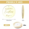 thumbnail image 2 of GFDYREE Round Happy Easter Cupcake Toppers, 20pcs Gold Cake Topper Easter Cake Topper with Ribbon Acrylic Cake Party Decorations for Easter Day, 2 of 4