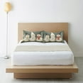 thumbnail image 6 of Yayeee Pillowcase King Size Set of 2 Satin Wrinkle Resistant Pillow Case, Gray Snowmen, 6 of 7