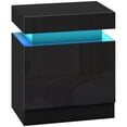 thumbnail image 1 of HOMCOM Nightstand, Side Table w/ LED Lights, for Bedroom, 1 of 10