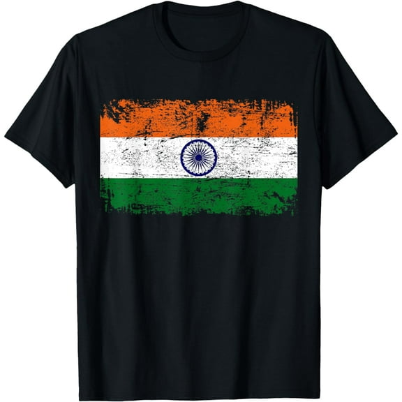 INDIA Flag Vintage | Men Women Kids | Flag, INDIA T-Shirt mens t hirt men，black，women，misfits，journey ，boys