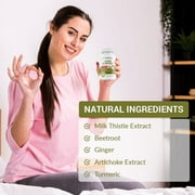 Healblend Natural Liver Support Supplement - Helps Detox Cleanse & Repair with Milk Thistle, Artichoke Enhance, Dandelion Root, Optimal Liver Health - 60 Capsules