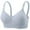 Blue, variant on Bras for Women No Underwire Full Coverage Wide Back Seamless Bralettes Senior Wireless Snap Closing Everyday Bras for Women