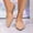 Khaki, variant on PiGOGI Women Closed Toe Pointed Toe Flat Slippers Two Way Sandals Adjustable Strap Summer Casual White