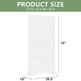 thumbnail image 6 of MAYEERTY Outdoor Metal Privacy Screen 6ft × 3ft White, 6-Panel Wide-Narrow Louvered Galvanized Iron, Weatherproof for Patio, 6 of 6